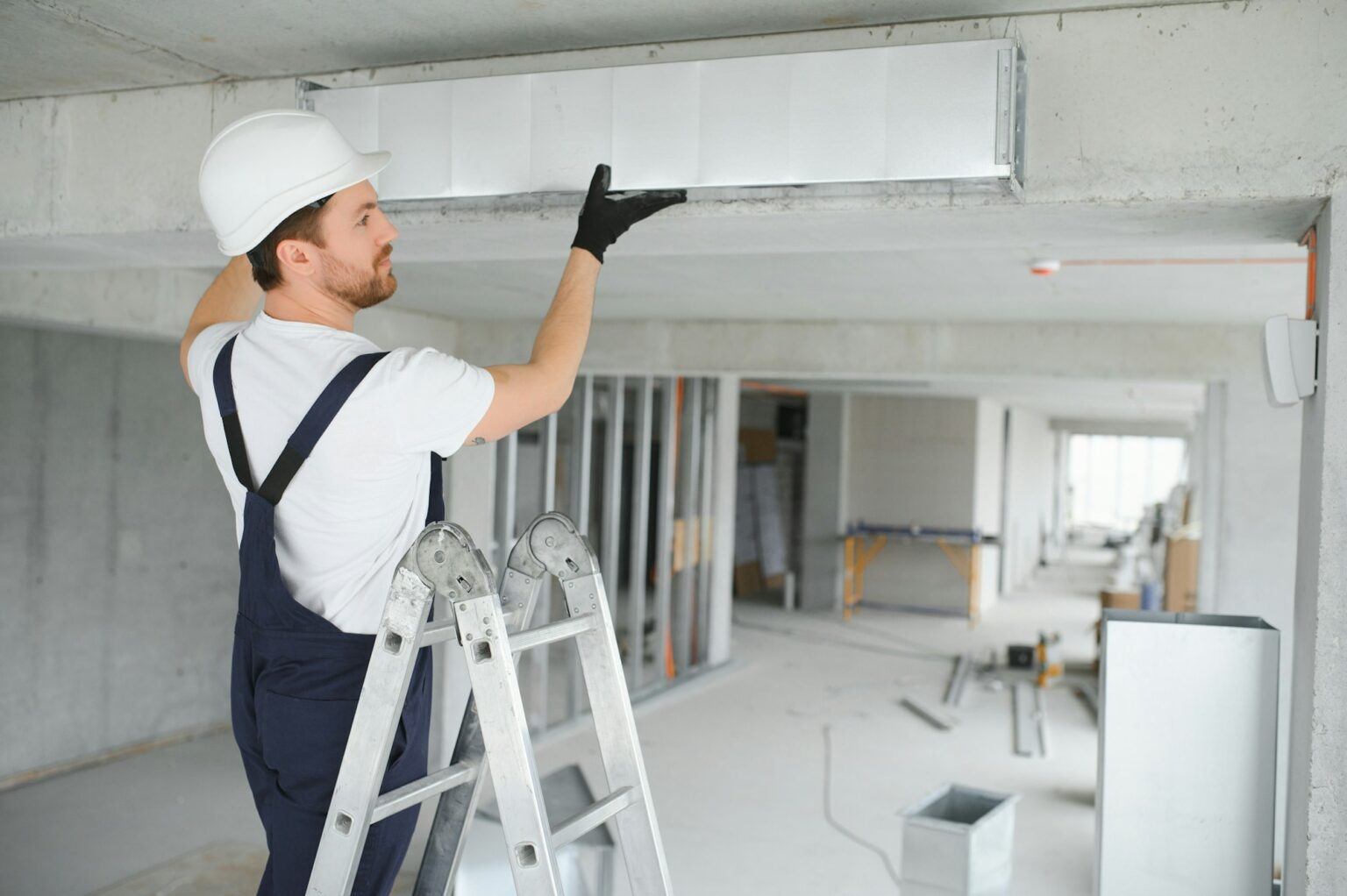 Commercial HVAC duct installation